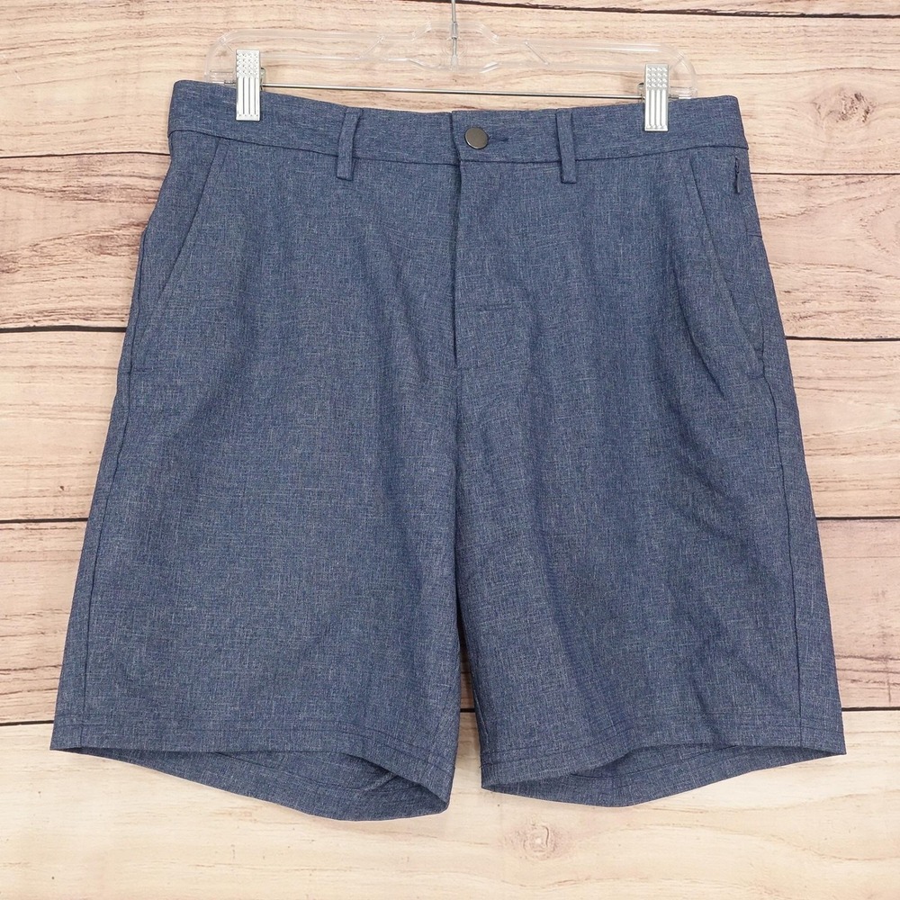 Old Navy Active Tech Hybrid Shorts Mens 32 Blue Chino Stretch 8 Inseam Casual